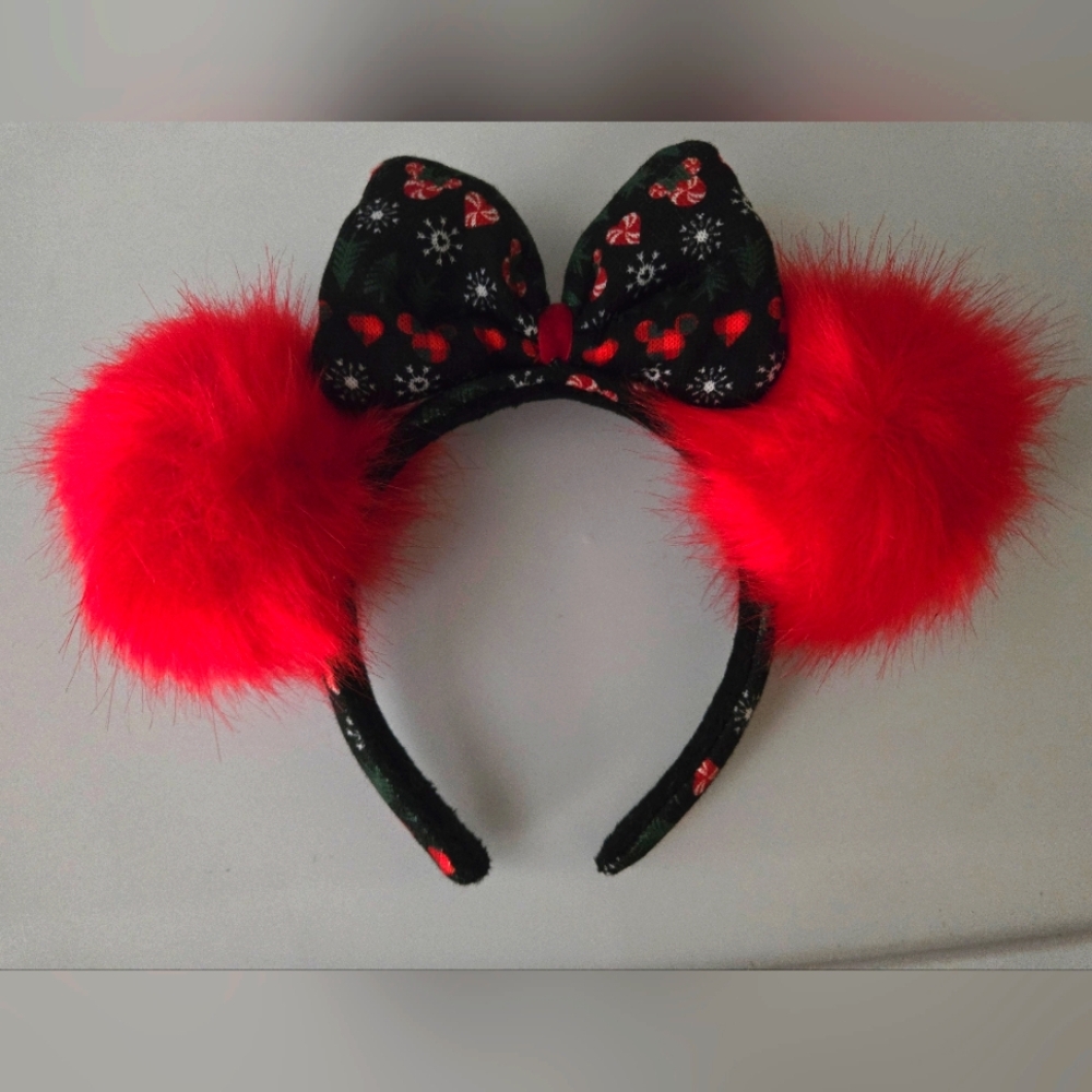 Disney Parks Fluffy Ears Holiday Headband